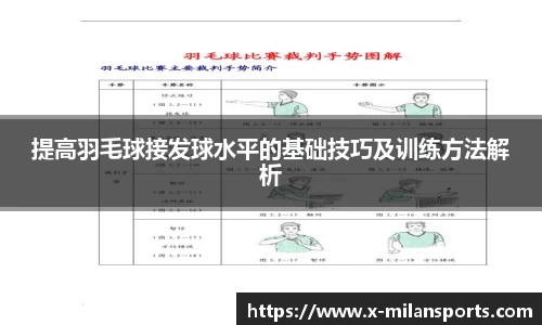 提高羽毛球接发球水平的基础技巧及训练方法解析