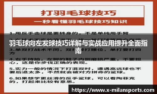 羽毛球向左发球技巧详解与实战应用提升全面指南